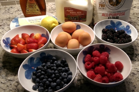 Ingredients for the Pancakes Breakfast / Brunch